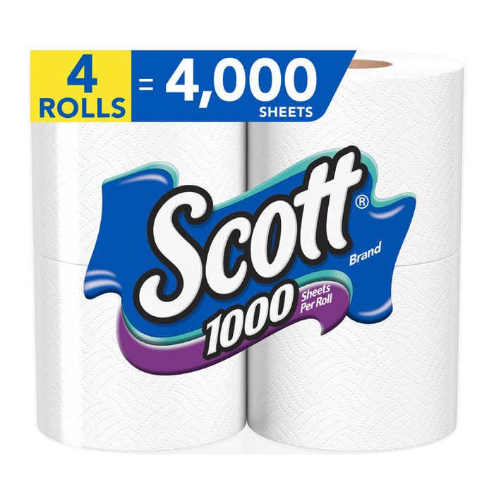 Scott 1000 Sheets Per Roll Toilet Paper, 4 Rolls, Bath Tissue by Pasteur Pharmacy