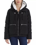 Bagatelle Zippered Pocketed Utility Faux Fur Water Resistant Jacket, Size Medium by Vanessa Jane