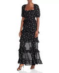 Wayf Bustier Tiered Maxi Dress, Size Small by Vanessa Jane