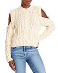 Aqua Elsie Cutout Cable Knit Sweater, Size Small by Vanessa Jane