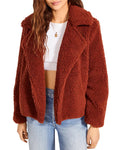 BB Dakota by Steve Madden Womens Teddy as She Goes Faux Fur Teddy Coat, XS by Vanessa Jane