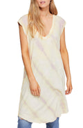 Free People Breezy Point Tie-Dye Tunic - Lilac, Size XS by Vanessa Jane