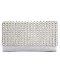 INC International Concepts Veronica Flower Sparkle Clutch (Silver) by Vanessa Jane