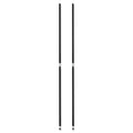 Alera Stackable Posts For Wire Shelving, 36 "High, Black, 4/Pack
