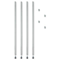 Alera Stackable Posts For Wire Shelving, 36" High, Silver, 4/Pack