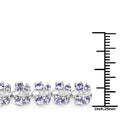 7.02 Carat Genuine Tanzanite and White Sapphire .925 Sterling Silver Bracelet by Bids.com