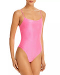 Aqua Shimmer Square Neck One Piece Swimsuit, Size Small by Vanessa Jane