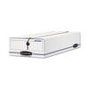 Bankers Box LIBERTY Check and Form Boxes, 11" x 24" x 5", White/Blue, 12/Carton