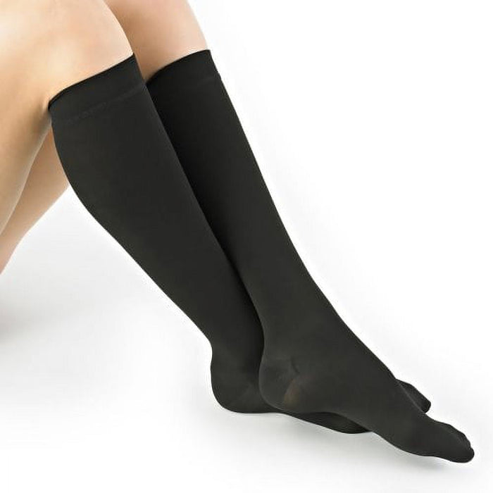 Loving Comfort Microfiber Knee High 10- 20 Closed Toe Women Black X- Large 1 Pr by Pasteur Pharmacy