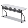 Iceberg OfficeWorks Mobile Training Table, Rectangular, 72w x 18d x 29h, Gray/Charcoal