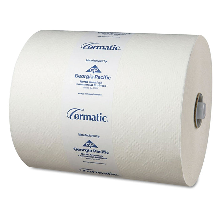 Georgia Pacific Hardwound Roll Towels, 8.25" x 700 ft, White, 6 Rolls/Carton