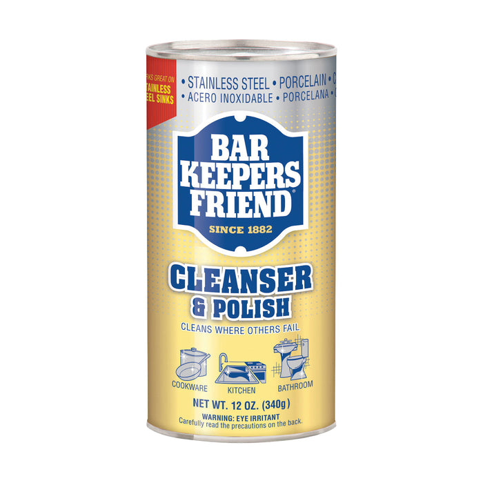 Bar Keepers Friend 11510 Cleanser And Polish, 12 Oz Can, Powder, White by Pasteur Pharmacy
