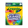 Crayola Washable Markers, Broad Line, Classic Colors, 8 ct