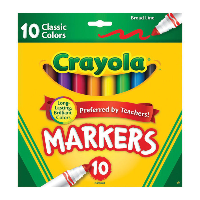 Crayola Broad Line Markers, Classic Colors, 10 Count by Pasteur Pharmacy