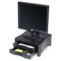 Kelly Computer Supply Monitor Stand, 13" x 13.5" x 4.75" to 5.75", Black, Supports 60 lbs