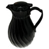 Hormel Poly Lined Carafe, Swirl Design, 40 oz, Black