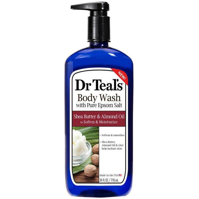 Dr Teal's With Pure Epsom Salt Shea Butter & Almond Oil Body Wash 24 Oz Pump by Pasteur Pharmacy