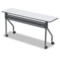 Iceberg OfficeWorks Mobile Training Table, Rectangular, 60w x 18d x 29h, Gray/Charcoal