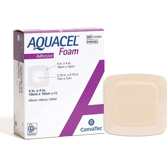 ConvaTec AQUACEL Adhesive Gelling Foam Dressing 4 X 4 Box Of 10 by Pasteur Pharmacy