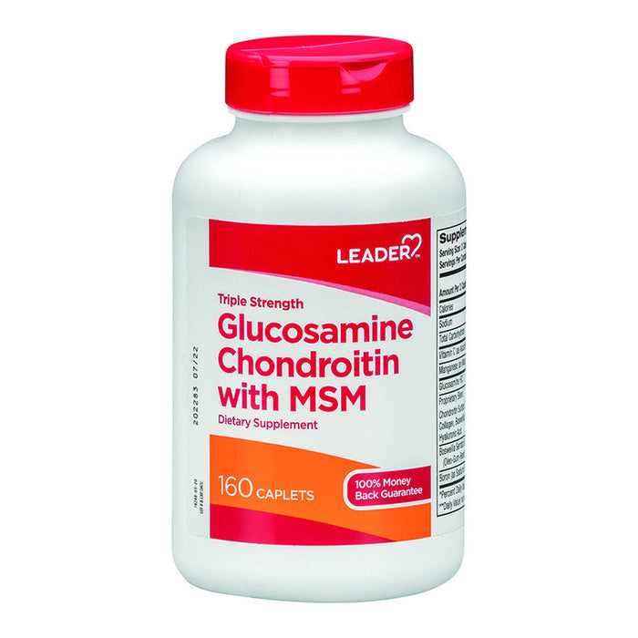 Leader Triple Strength Glucosamine Chondroitin with MSM Caplets, 150 Count by Pasteur Pharmacy