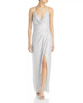Aidan by Aidan Mattox Cowl Neck Sequin Knit Column Gown, Size 4 by Vanessa Jane