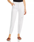 Aqua Womens Jogger Jeans in White | Size 25 by Vanessa Jane