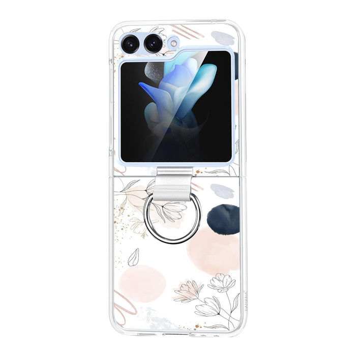 Inspire Series Floral Hard Shell Case with Ring - Samsung Galaxy Z Flip6 by Zerodamage Sahara Case LLC