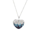 Bubble Heart Pendant in Solid Sterling Silver Made with Swarovski Elements by DailySale
