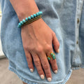 Eternal Turquoise Beaded Knotted Bracelet by Christina Greene