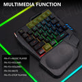 Ergonomic Wired Gaming Keyboard - LED Rainbow Backlight, 35-Key | Ultima Series by Zerodamage Sahara Case LLC