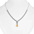 Natural Citrine Art Deco Necklace by Fine Color Jewels