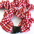 Gingham Red Buckle Scrunchie - No Snagging, No Tangles by Buckle Scrunchies by RE.STATEMENT