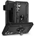 Military Kickstand Series with Belt Clip Case for Samsung Galaxy A54 5G - Black by Zerodamage Sahara Case LLC