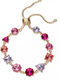 Inc International Concepts Gold-Tone Multicolor Crystal & Stone Slider Bracelet by Vanessa Jane