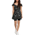 Free People Womens Like A Lady Sleeveless Printed Mini Dress, Black, Size Small by Vanessa Jane