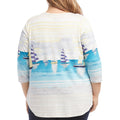 Karen Kane Womens Plus Size 3/4 Sleeve Shirttail Tee, Size 3X by Vanessa Jane