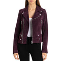Bagatelle Womens Suede Motorcycle Jacket, Size Medium by Vanessa Jane