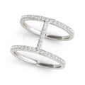 14k White Gold Dual Band Bridge Style Diamond Ring (3/8 cttw) by Bids.com