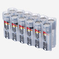 12 AA Pack Battery Caddy (Clear) by Storacell