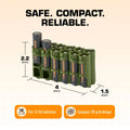 12 AA Pack Battery Caddy (Military Green) by Storacell