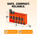 12 AA Pack Battery Caddy (Orange) by Storacell