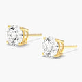 1/2 Ct TW Real Natural Round-Cut Diamond Solitaire 14K Gold Stud Earrings by DailySale