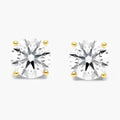 1/2 Ct TW Real Natural Round-Cut Diamond Solitaire 14K Gold Stud Earrings by DailySale