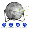 12" Floor Fan Copper Motor High-Velocity with 3 Adjustable Speeds by DailySale