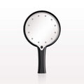 12 LED Lighted Hand Held Cosmetic Mirror, Black by DailySale