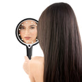 12 LED Lighted Hand Held Cosmetic Mirror, Black by DailySale