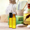 12-Pack: Amber Glass Bottles 10ml with Stainless Steel Roller Balls by DailySale