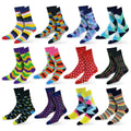 12-Pack: Cotton Fashion Patterned Men's Socks by DailySale