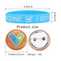 12-Pack: I Got My Covid-19 Vaccine Wristband Bracelets with Badges by DailySale
