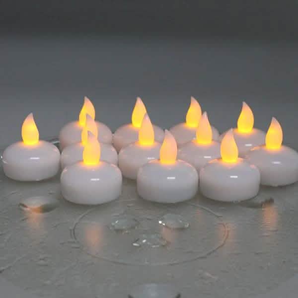 12-Pack: LED Floating Tea Waterproof Flameless Candle by DailySale